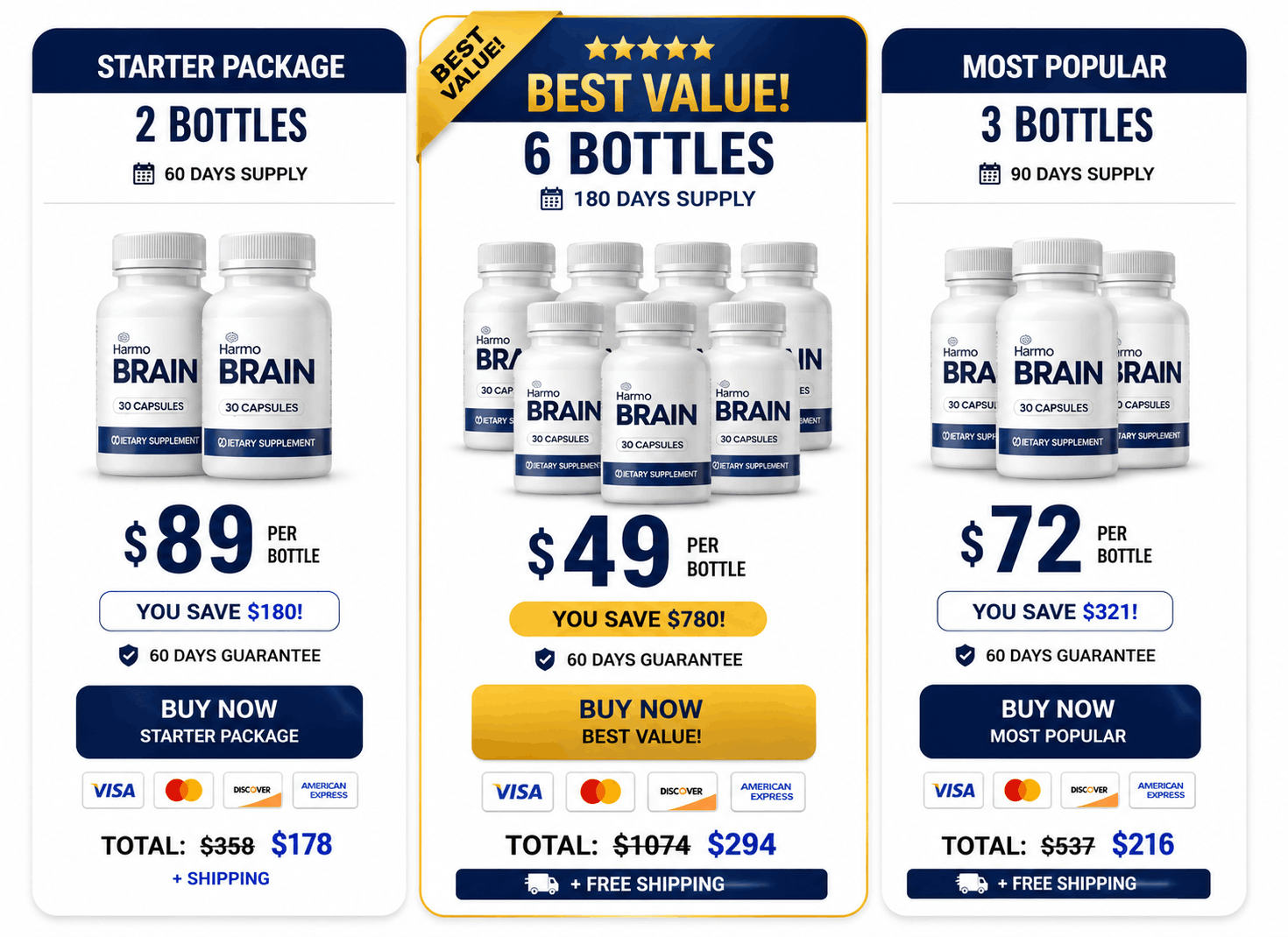 6 bottle Harmo Brain